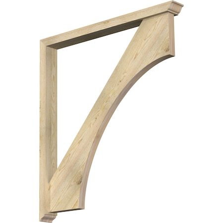 Ekena Millwork Westlake Traditional Rough Sawn Bracket w/ Offset Brace, Douglas Fir, 4"W x 40"D x 44"H BKT0402X40X44WTL01RDF